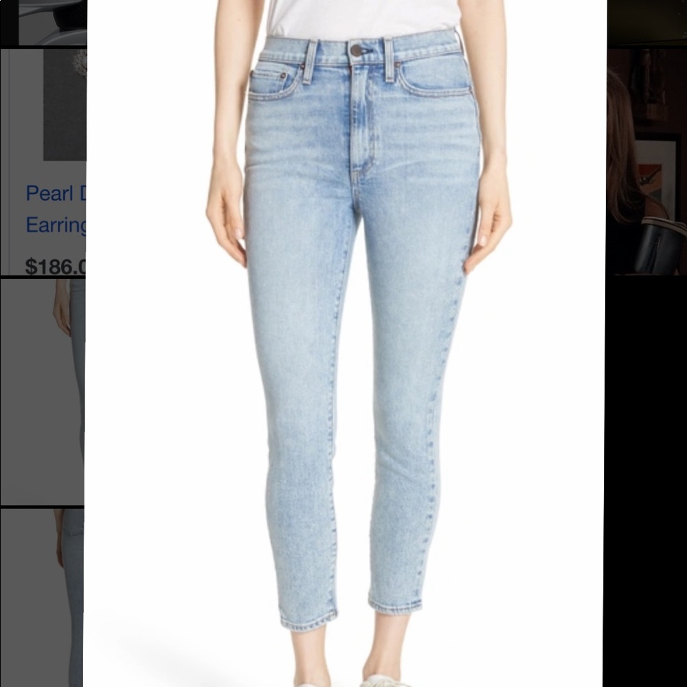 Alice & Olivia La Good High Waist Ankle Skinny Jeans In Rebel